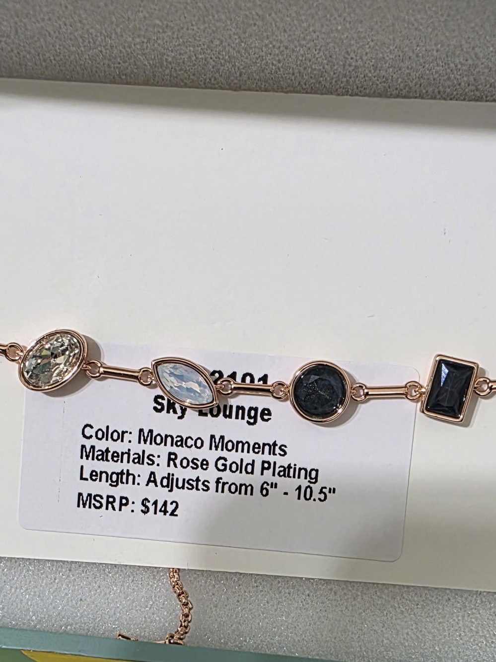 Monaco Moments Rose Gold Plating Jewel Candy Bracelet